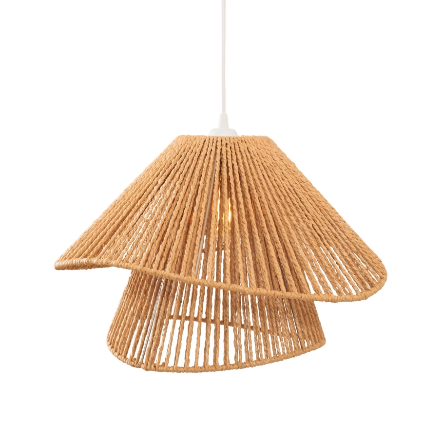 MAXLIGHT P0578 - Lestenec na vrvici AMALFI 1xE27/15W/230V pr. 45 cm bež