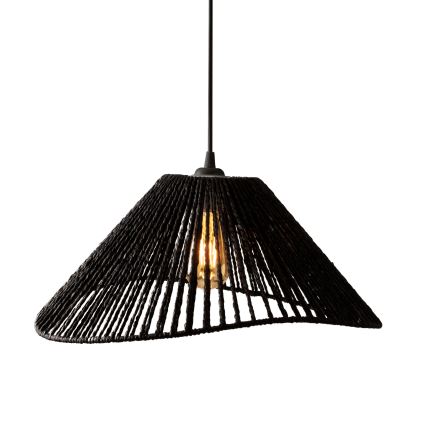 MAXLIGHT P0579 - Lestenec na vrvici AMALFI 1xE27/15W/230V pr. 45 cm črna