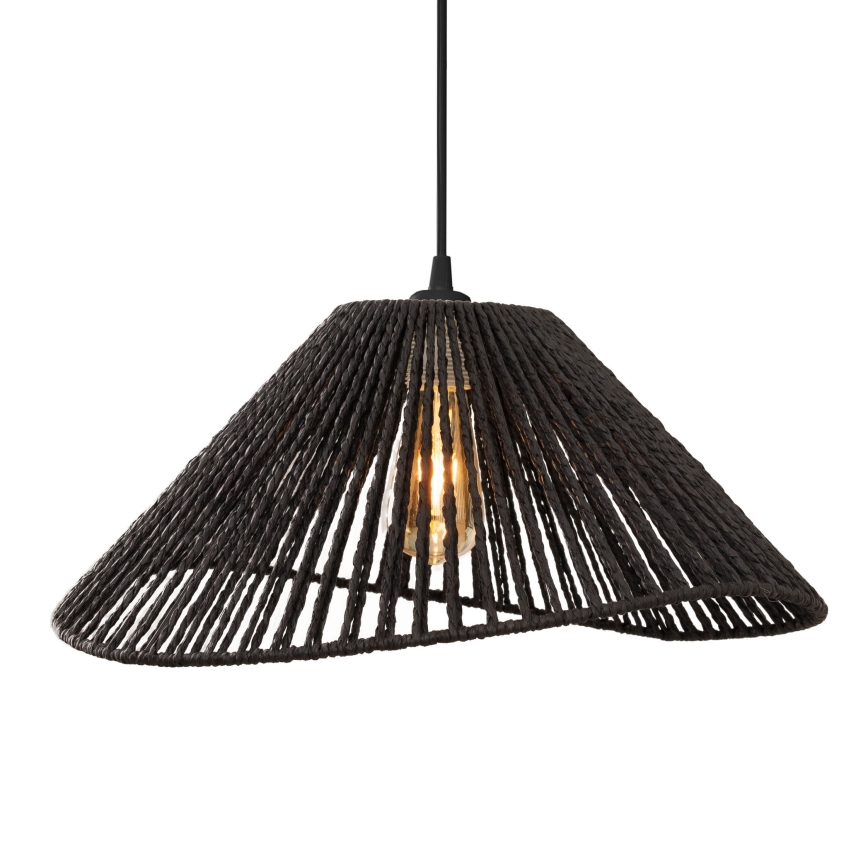MAXLIGHT P0579 - Lestenec na vrvici AMALFI 1xE27/15W/230V pr. 45 cm črna