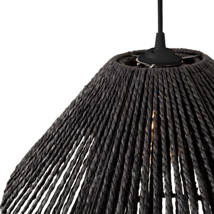MAXLIGHT P0580 - Lestenec na vrvici AMALFI 1xE27/15W/230V pr. 45 cm črna