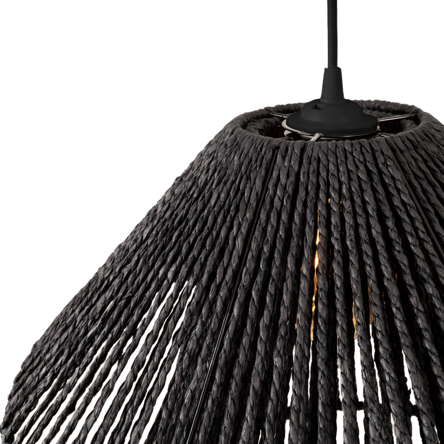 MAXLIGHT P0580 - Lestenec na vrvici AMALFI 1xE27/15W/230V pr. 45 cm črna