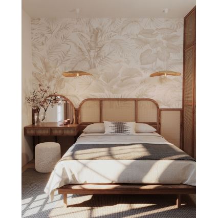 MAXLIGHT P0581 - Lestenec na vrvici NAP 1xE27/15W/230V pr. 60 cm bež