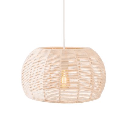 MAXLIGHT P0583 - Lestenec na vrvici PRASLIN 1xE27/15W/230V pr. 39 cm bež