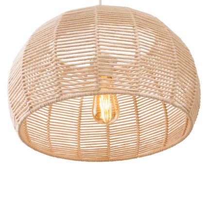 MAXLIGHT P0583 - Lestenec na vrvici PRASLIN 1xE27/15W/230V pr. 39 cm bež