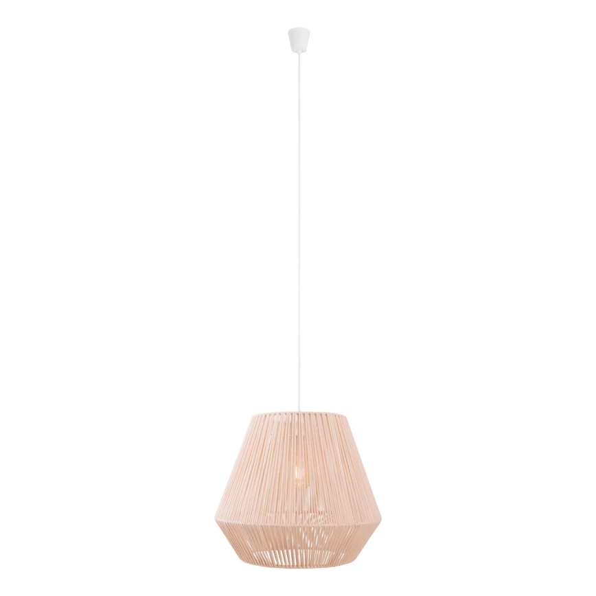 MAXLIGHT P0584 - Lestenec na vrvici PRASLIN 1xE27/15W/230V pr. 44 cm bež