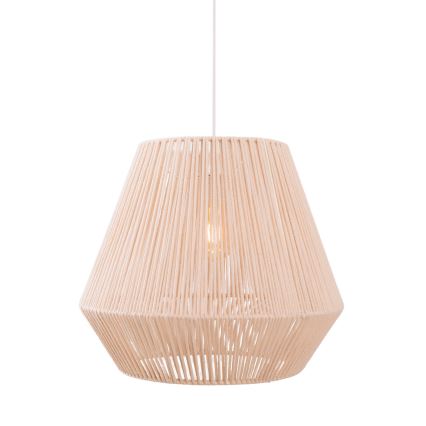 MAXLIGHT P0584 - Lestenec na vrvici PRASLIN 1xE27/15W/230V pr. 44 cm bež