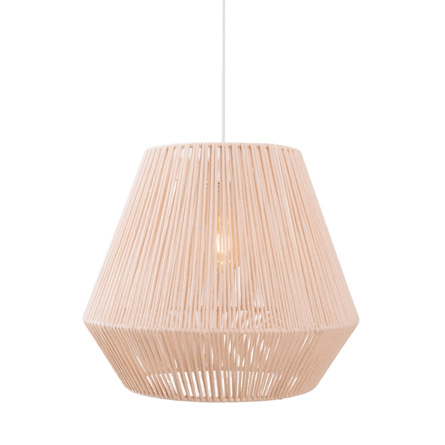 MAXLIGHT P0584 - Lestenec na vrvici PRASLIN 1xE27/15W/230V pr. 44 cm bež