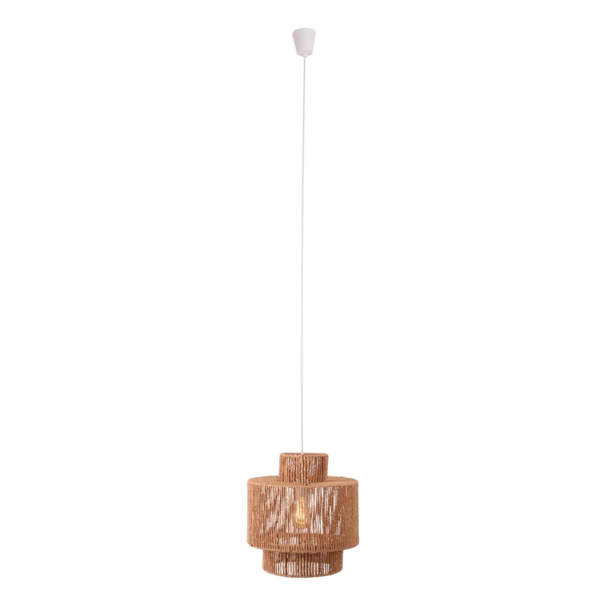 MAXLIGHT P0586 - Lestenec na vrvici LABRIZ 1xE27/15W/230V pr. 35 cm bež