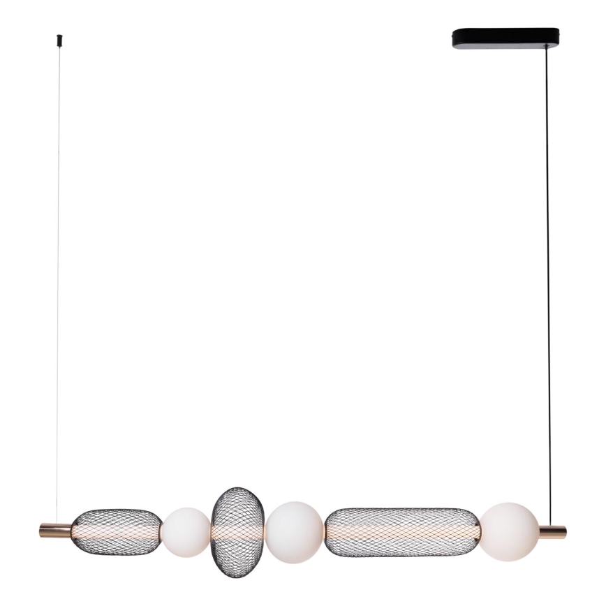MAXLIGHT P0593 - LED Lestenec na vrvici BORA LED/29W/230V bela/črna
