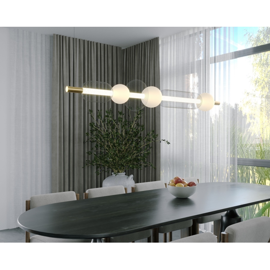 MAXLIGHT P0593 - LED Lestenec na vrvici BORA LED/29W/230V bela/črna