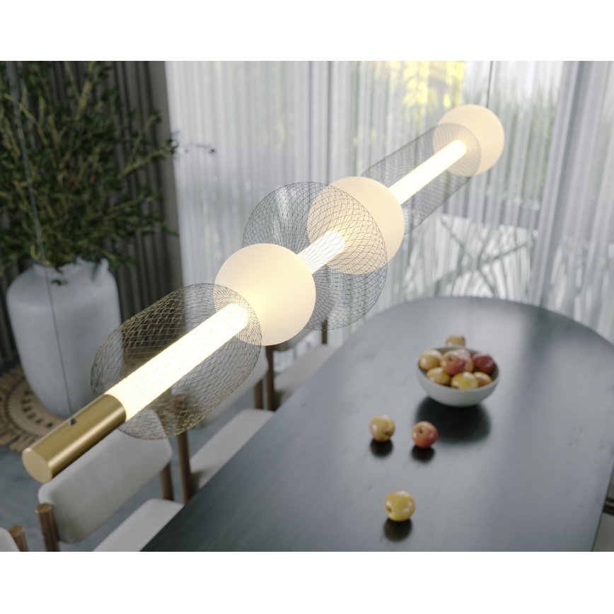 MAXLIGHT P0593 - LED Lestenec na vrvici BORA LED/29W/230V bela/črna