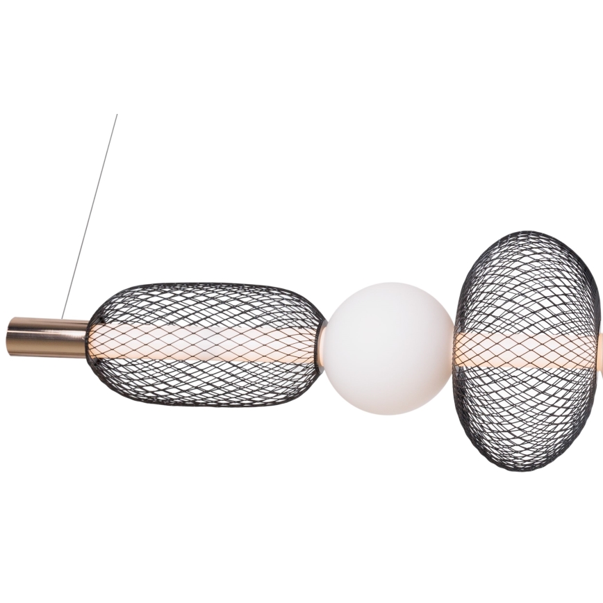 MAXLIGHT P0593 - LED Lestenec na vrvici BORA LED/29W/230V bela/črna