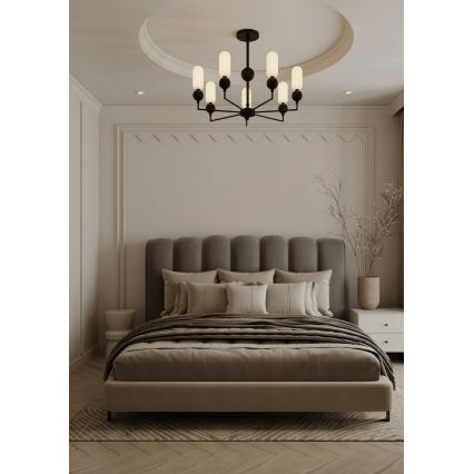 MAXLIGHT P0632 - Lestenec na palici NOVA, 7xG9/7W/230V, premer 70 cm, črna