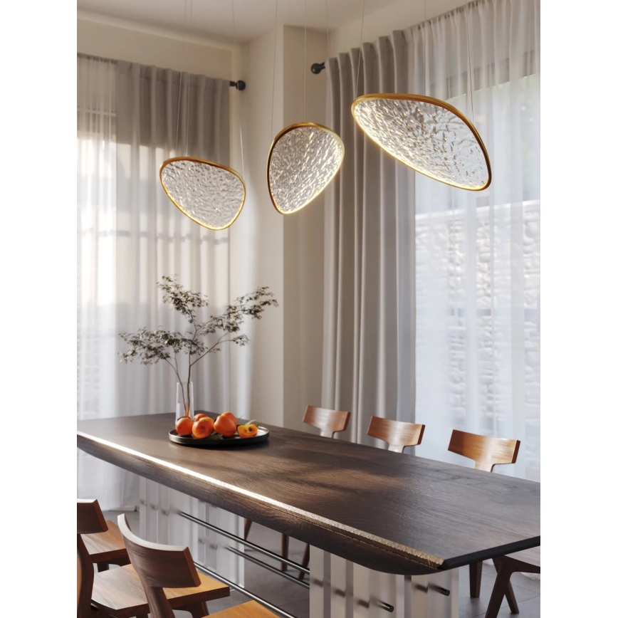 MAXLIGHT P0637D - LED lestenec na kablu EMPIRE LED/17W/230V v zlati barvi