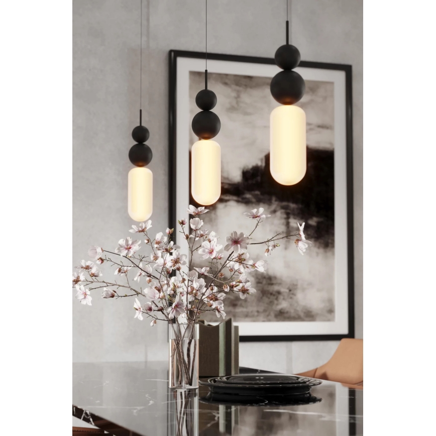 MAXLIGHT P0641 - Viseča svetilka na kablu NOVA 1xG9/12W/230V premer 12 cm črna
