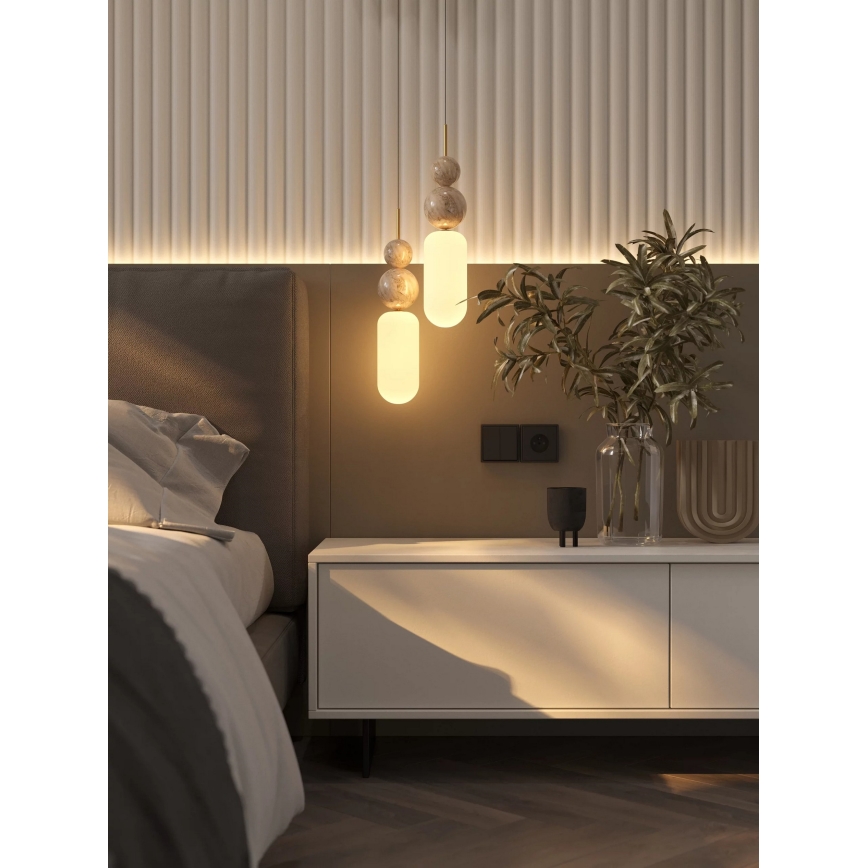 MAXLIGHT P0642 - Viseči lestenec na kablu NOVA 1xG9/12W/230V, premer 12 cm, zlata