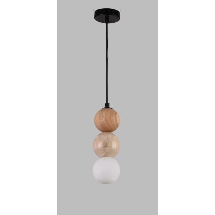 MAXLIGHT P0664 - Viseča svetilka na kablu ALICE 1xG9/7W/230V Ø 10 cm črna/bež