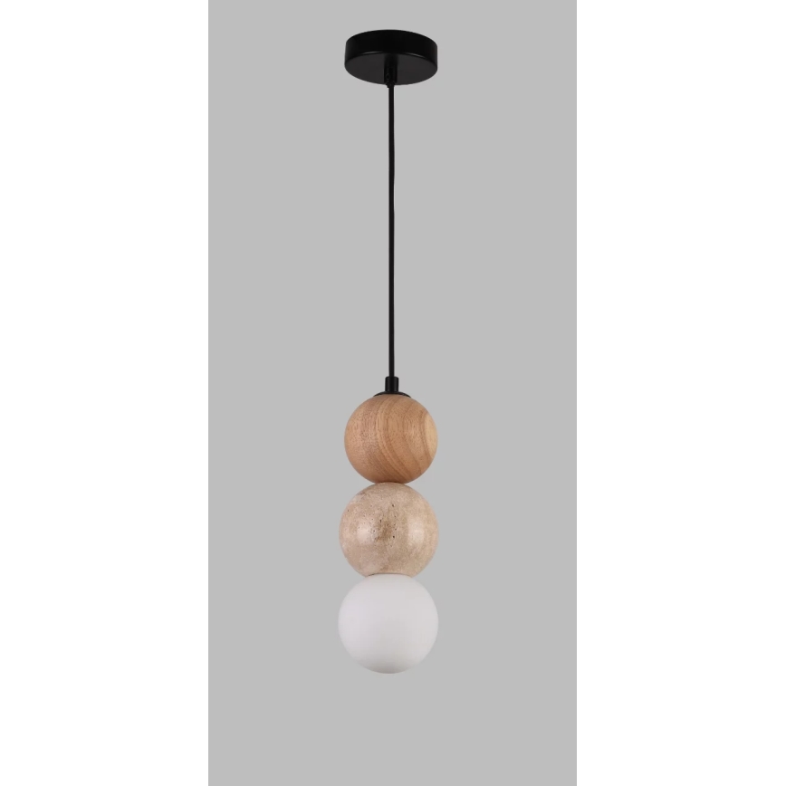MAXLIGHT P0664 - Viseča svetilka na kablu ALICE 1xG9/7W/230V Ø 10 cm črna/bež