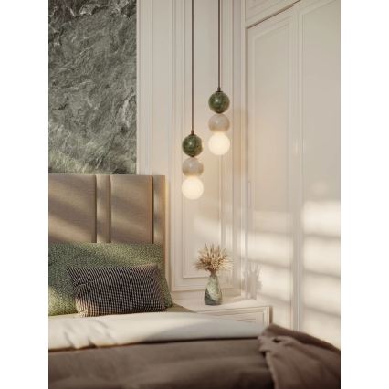 MAXLIGHT P0665 - Lestenec na vrvici ALICE 1xG9/7W/230V, premer 10 cm, črna
