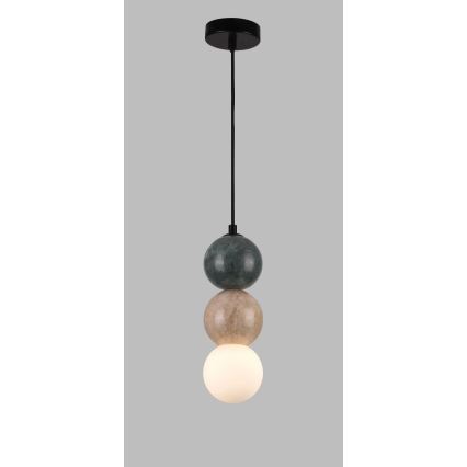 MAXLIGHT P0665 - Lestenec na vrvici ALICE 1xG9/7W/230V, premer 10 cm, črna