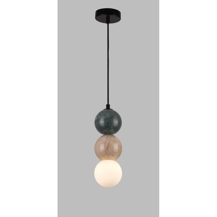 MAXLIGHT P0665 - Lestenec na vrvici ALICE 1xG9/7W/230V, premer 10 cm, črna