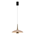 MAXLIGHT P0674 - Viseči LED lestenec na kablu MANUKA LED/12W/230V, premer 28 cm, zlata/bež