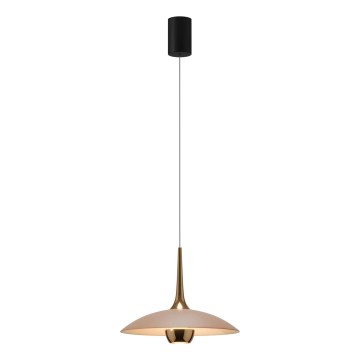 MAXLIGHT P0674 - Viseči LED lestenec na kablu MANUKA LED/12W/230V, premer 28 cm, zlata/bež