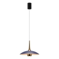 MAXLIGHT P0675 - LED lestenec na vrvici MANUKA LED/12W/230V premer 28 cm zlata/modra