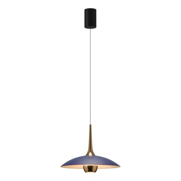 MAXLIGHT P0675 - LED lestenec na vrvici MANUKA LED/12W/230V premer 28 cm zlata/modra