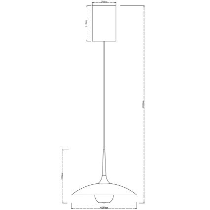 MAXLIGHT P0675 - LED lestenec na vrvici MANUKA LED/12W/230V premer 28 cm zlata/modra