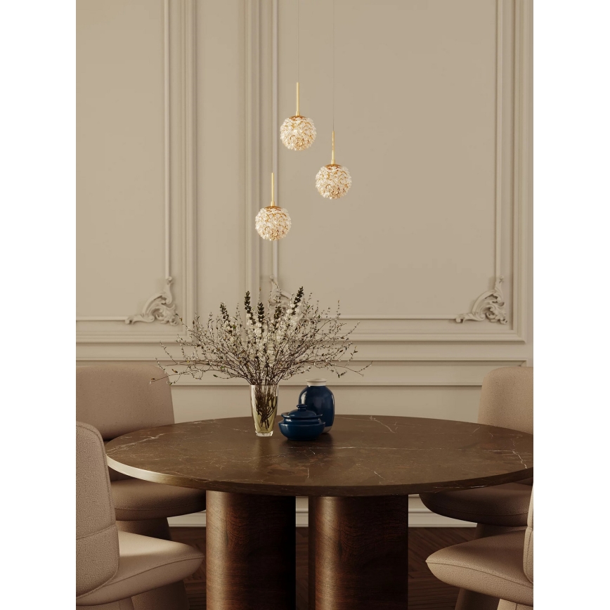 MAXLIGHT P0679 - Lestenec na kablu RITA 1xG9/5W/230V, premer 12 cm, zlata