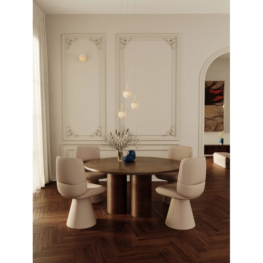 MAXLIGHT P0679 - Lestenec na kablu RITA 1xG9/5W/230V, premer 12 cm, zlata