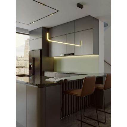 MAXLIGHT PO644 - LED viseči lestenec na kablu URUS LED/17W/230V črn