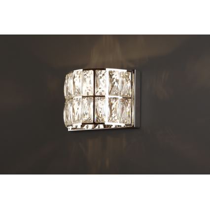 MAXLIGHT W0204 - Stenska svetilka DIAMANTE 1xG9/42W/230V sijajni krom
