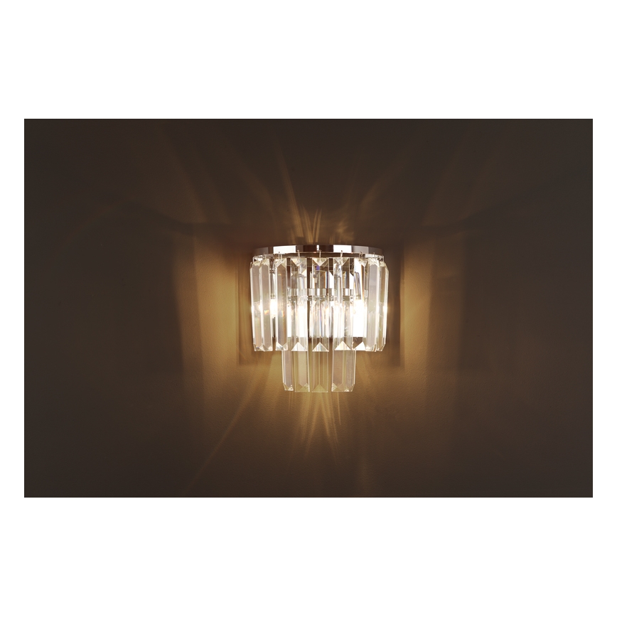 MAXLIGHT W0209 - Stenska svetilka MONACO 2xG9/40W/230V sijajni krom