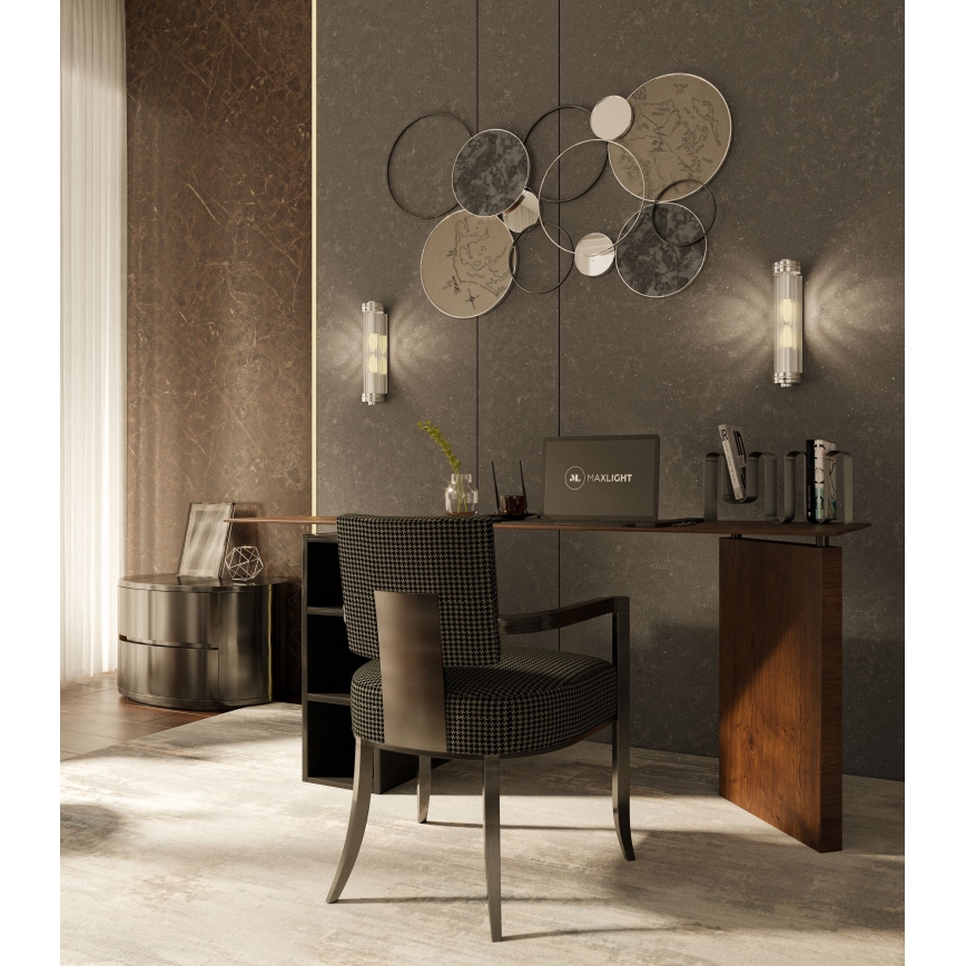 MAXLIGHT W0241 - Stenska svetilka FLORENCE 2xE14/40W/230V sijajni krom