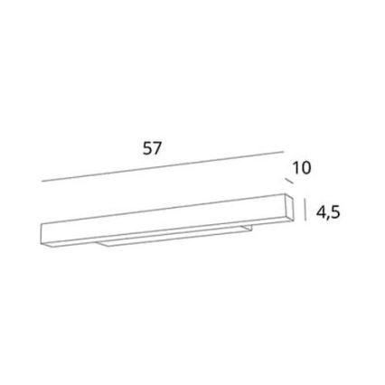 MAXLIGHT W0263 - LED Zatemnitvena kopalniška osvetlitev ogledala LINEAR LED/18W/230V 57 cm IP44 bela