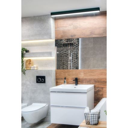 MAXLIGHT W0264 - LED Zatemnitvena kopalniška osvetlitev ogledala LINEAR LED/18W/230V 57 cm IP44 črna