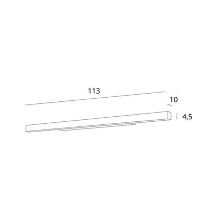 MAXLIGHT W0265 - LED Zatemnitvena kopalniška osvetlitev ogledala LINEAR LED/36W/230V 113,5 cm IP44 bela