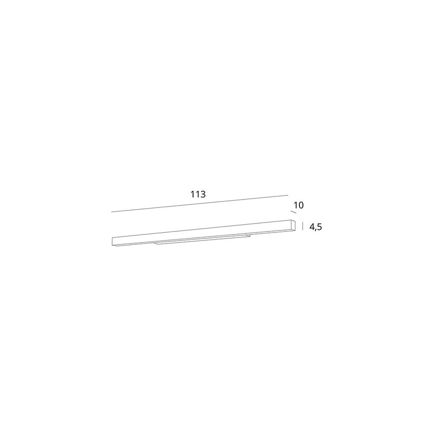MAXLIGHT W0265 - LED Zatemnitvena kopalniška osvetlitev ogledala LINEAR LED/36W/230V 113,5 cm IP44 bela