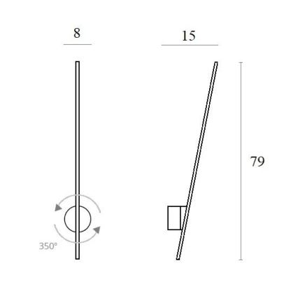 MAXLIGHT W0267 - LED Zunanja stenska svetilka PAJEK LED/8,4W/230V IP44 črna