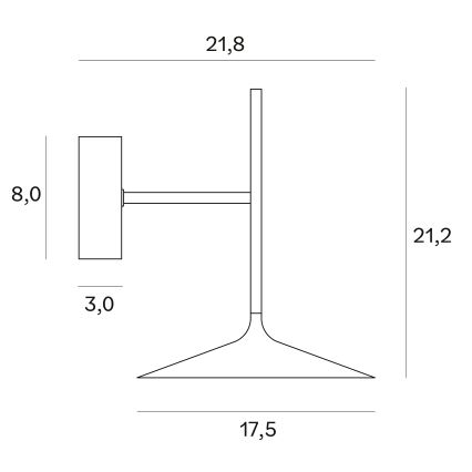 MAXLIGHT W0303 - LED Stenska svetilka HANA LED/6W/230V črna