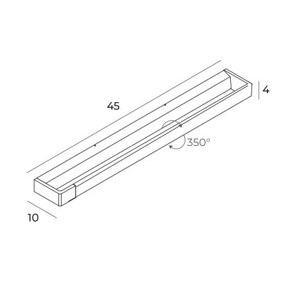 MAXLIGHT W0306 - LED Kopalniška stenska svetilka FLINK LED/12W/230V 45 cm IP44 bela
