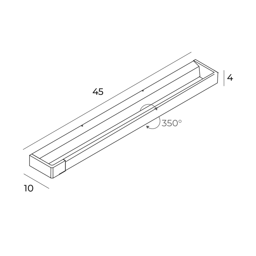 MAXLIGHT W0306 - LED Kopalniška stenska svetilka FLINK LED/12W/230V 45 cm IP44 bela