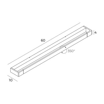 MAXLIGHT W0308 - LED Kopalniška stenska svetilka FLINK LED/18W/230V 60 cm IP44 bela