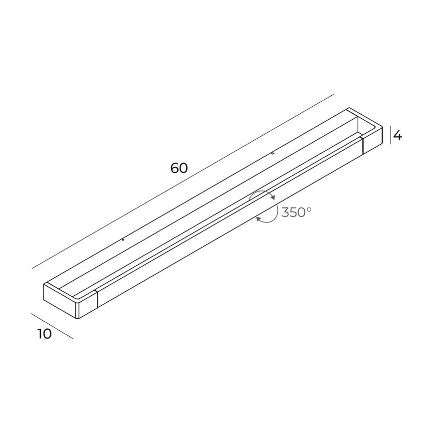 MAXLIGHT W0308 - LED Kopalniška stenska svetilka FLINK LED/18W/230V 60 cm IP44 bela