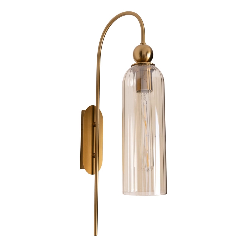 MAXLIGHT W0332 - Stenska svetilka CAMPANILA 1xE27/40W/230V medenina/bež