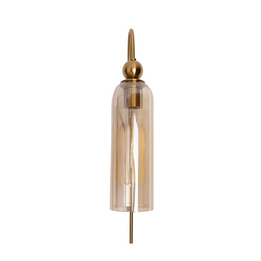 MAXLIGHT W0332 - Stenska svetilka CAMPANILA 1xE27/40W/230V medenina/bež