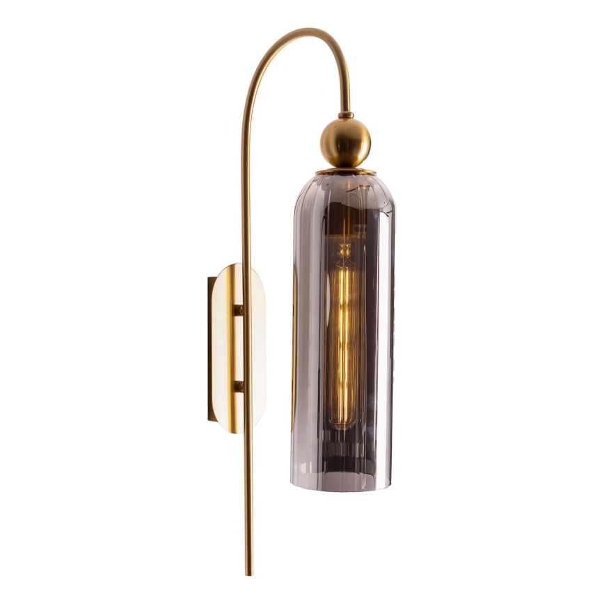 MAXLIGHT W0333 - Stenska svetilka CAMPANILA 1xE27/40W/230V medenina/siva
