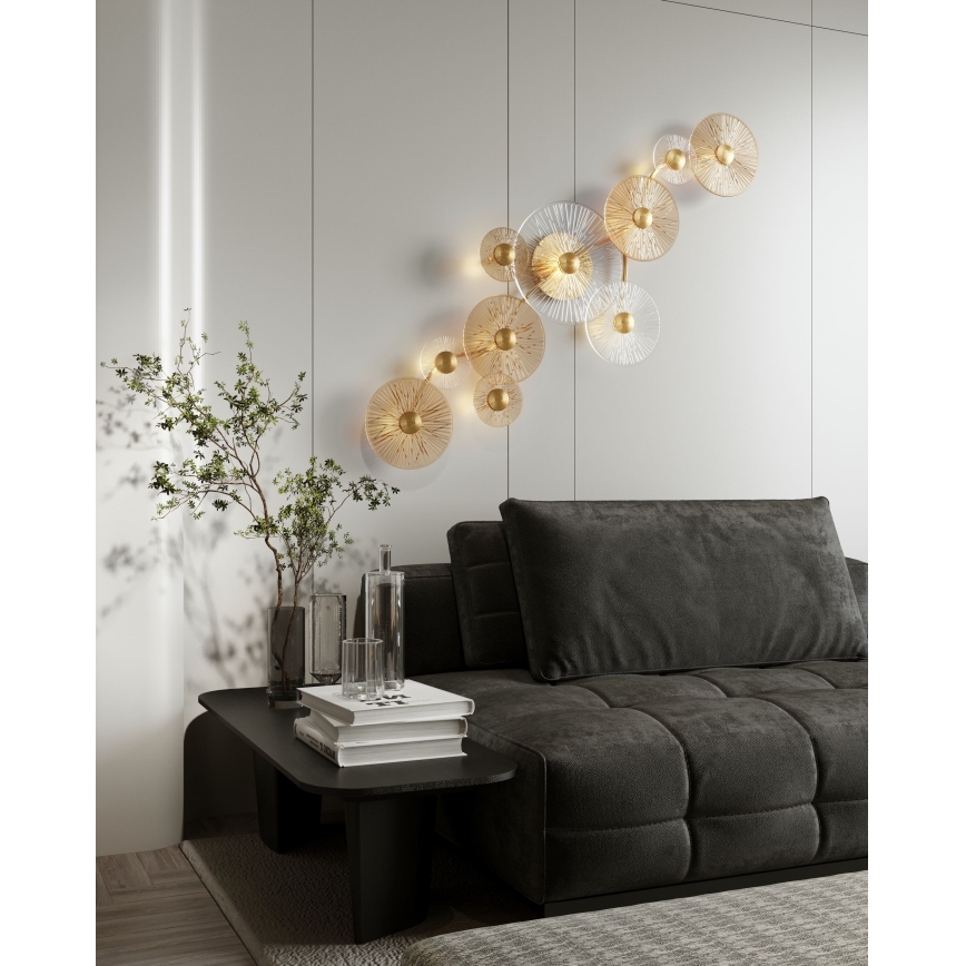 MAXLIGHT W0354 - LED Stenska svetilka ALLURE 10xLED/4,3W/230V zlata